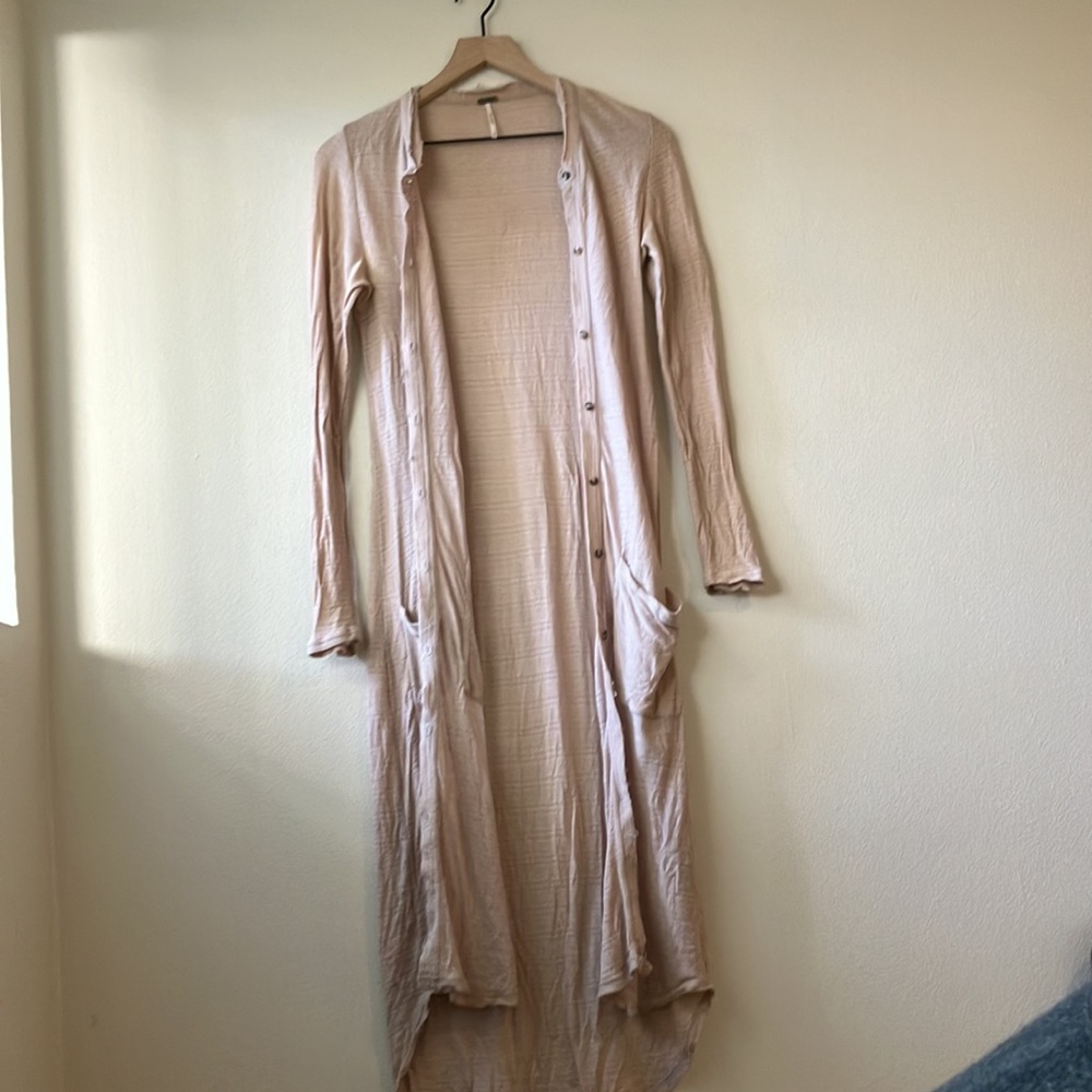 Free people gauzy duster sweater